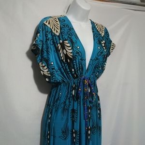 Ethnic Print Maxi Dress Size XL-2X